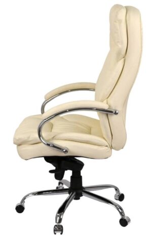 Кресло офисное Аклас Тироль CH MB (Кожа LC-F Beige)2